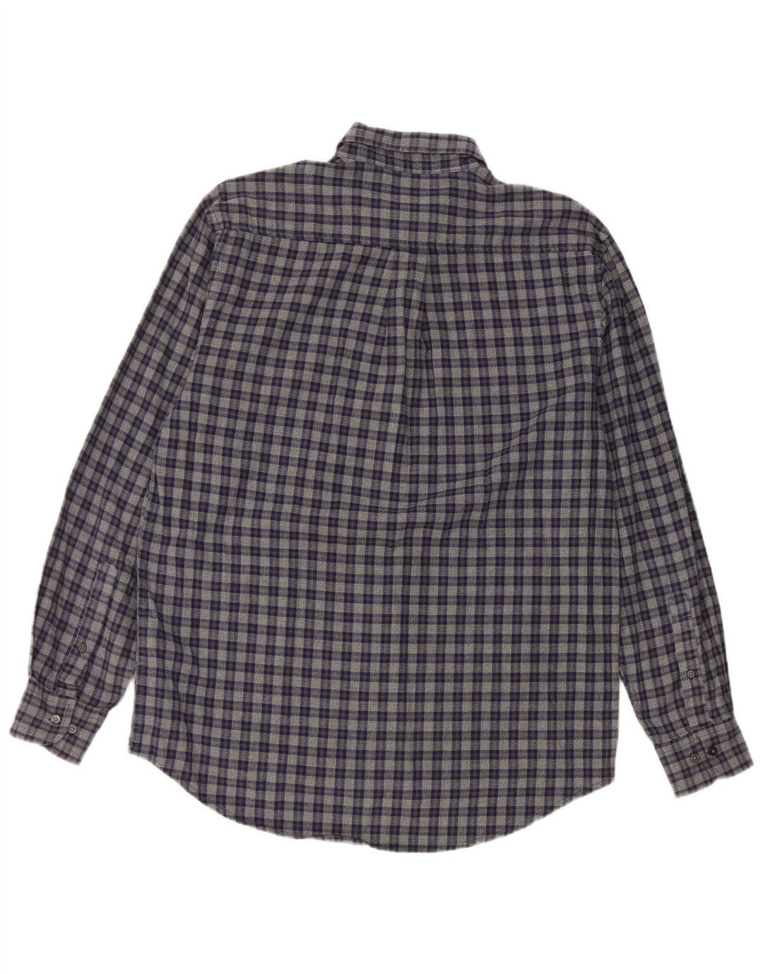 Kappa Mens Shirt Medium Navy Blue Check Cotton