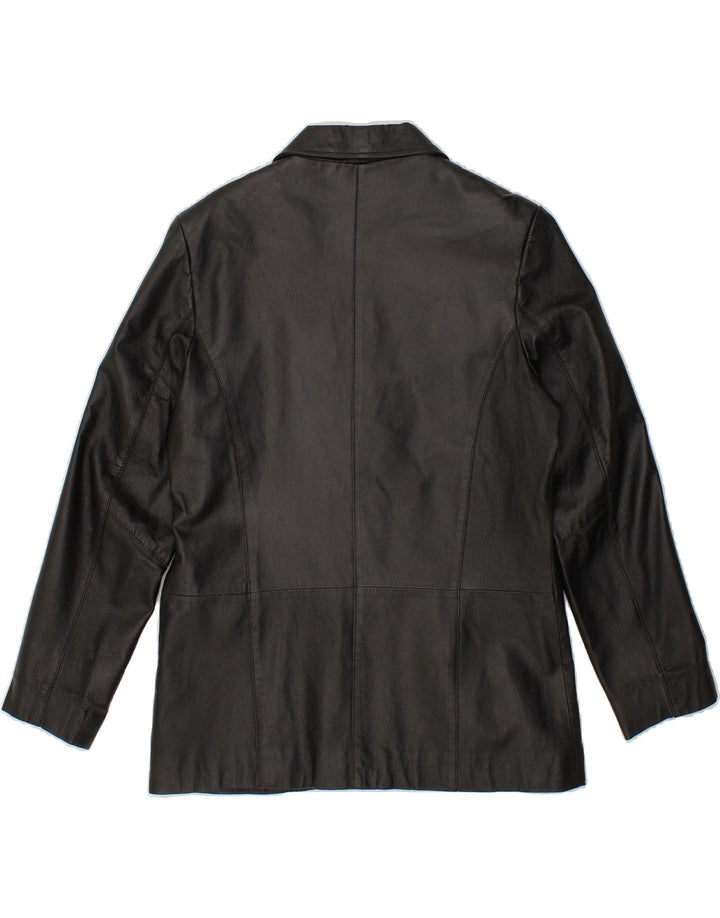 VINTAGE Womens Leather Jacket UK 14 Large  Black Leather Vintage Vintage and Second-Hand Vintage from Messina Hembry 