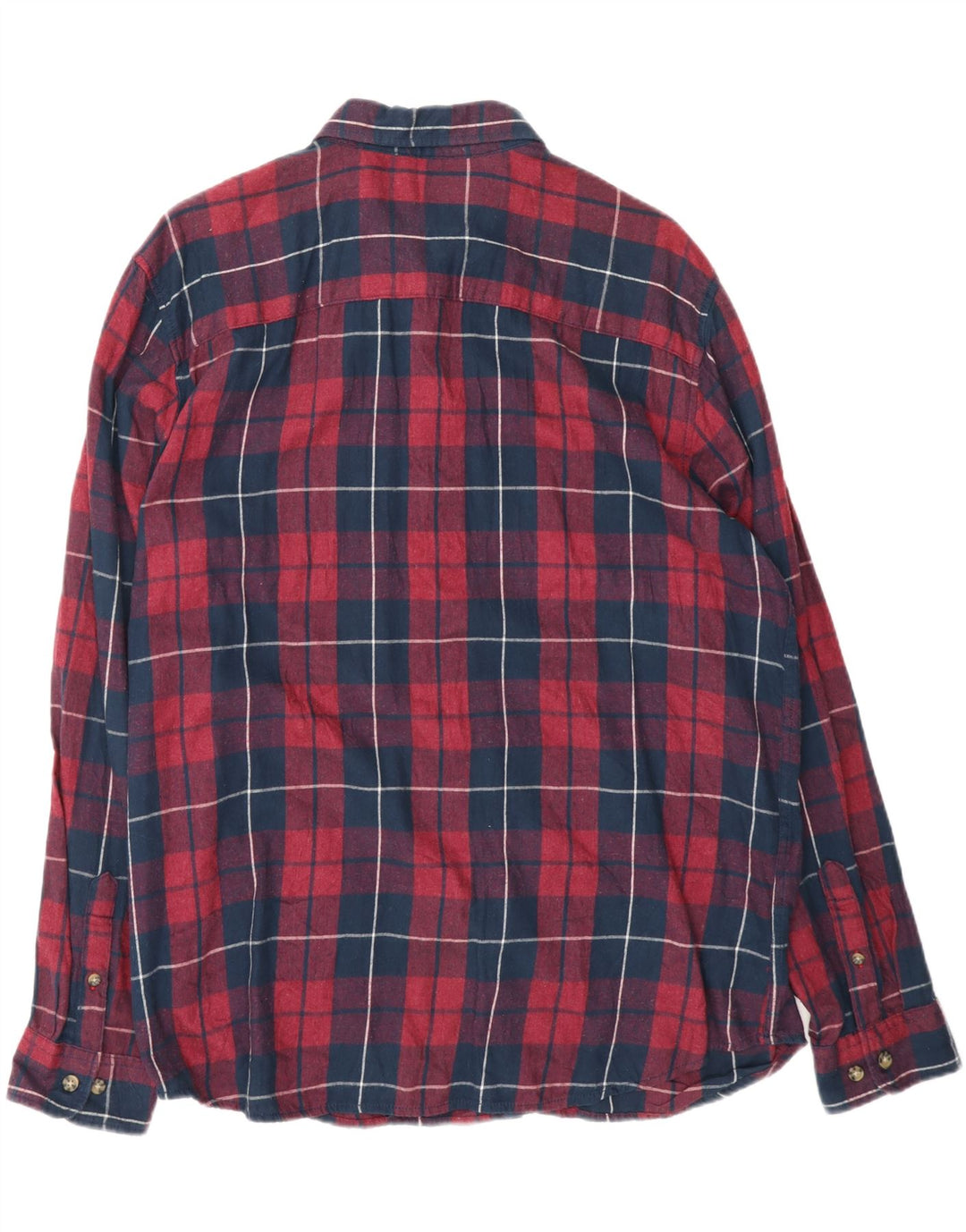 JACK & JONES Mens Flannel Shirt 2XL Navy Blue Check Vintage Jack & Jones and Second-Hand Jack & Jones from Messina Hembry 