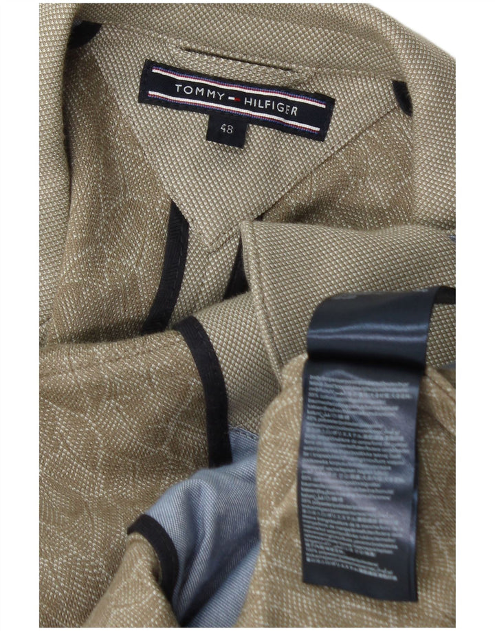 Tommy Hilfiger Mens 2 Button Blazer Jacket IT 48 Medium Beige Cotton
