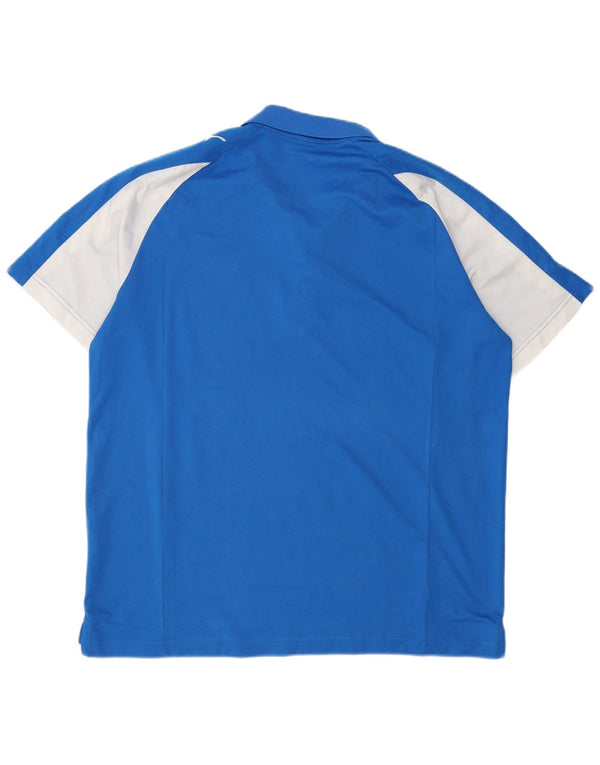 Puma Mens Polo Shirt 2XL Blue Colourblock Polyester