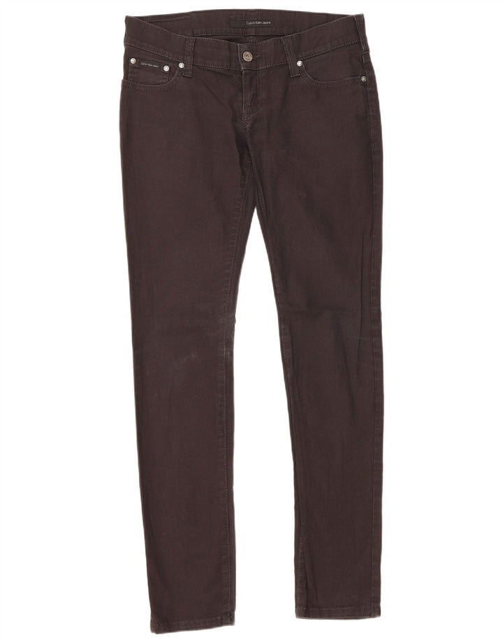 Calvin Klein Womens Slim Jeans W30 L31 Black Cotton