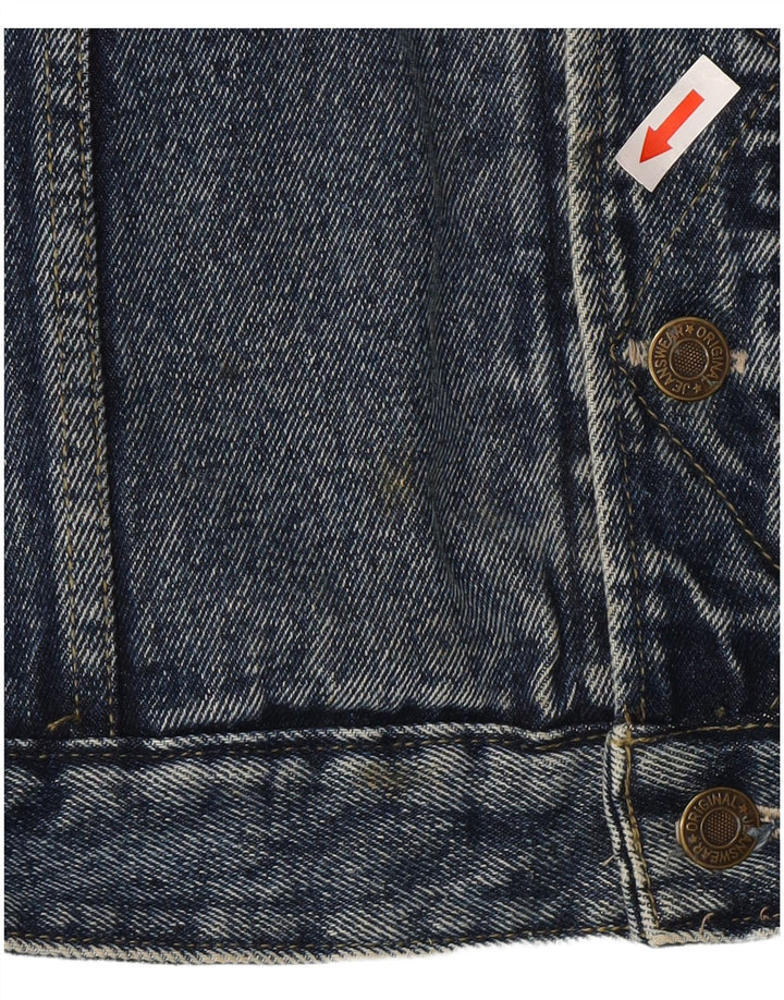 Vintage Mens Denim Jacket UK 38 Medium Blue
