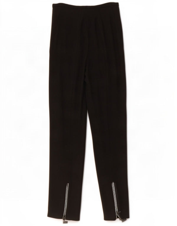 Vintage lige jakkesæt til kvinder IT 42 Medium W28 L32 Sort uld