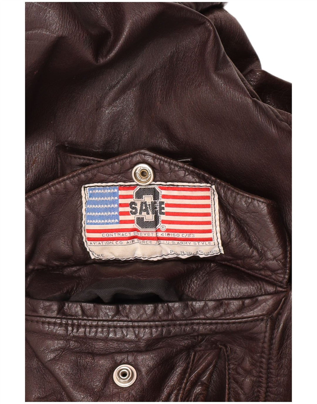 Vintage Mens Leather Jacket UK 40 Large Brown Leather