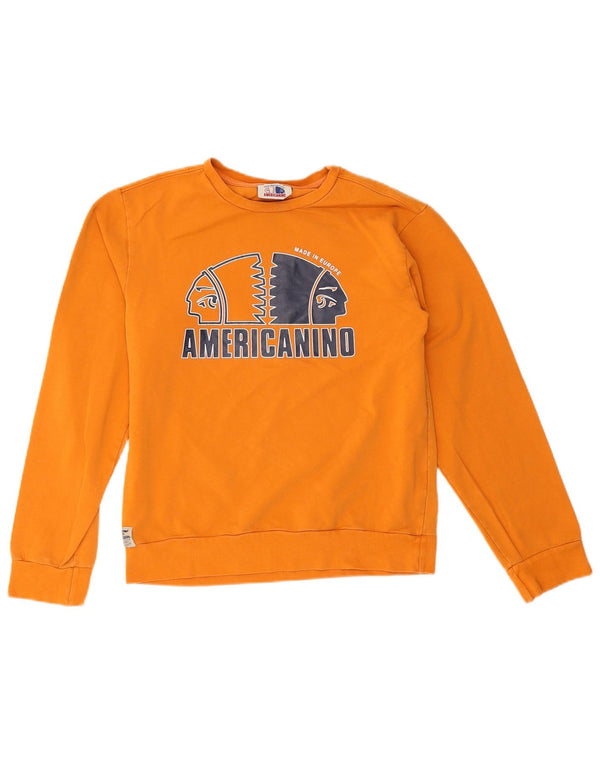 Americanino Girls Graphic Sweatshirt Jumper 15-16 år Orange Bomuld