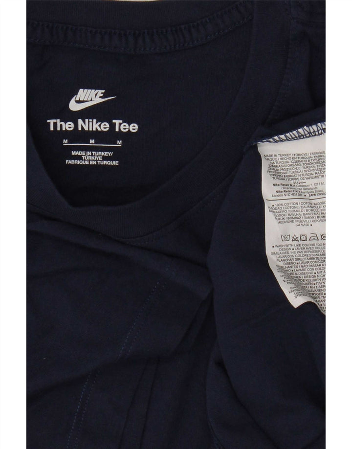 Nike Mens T-Shirt Top Medium Navy Blue Cotton