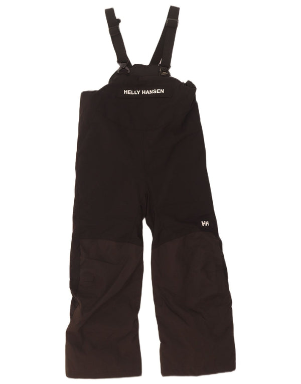 Helly Hansen Boys Graphic Dungarees Ski Trousers 5-6 Years Black Polyamide