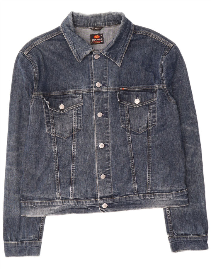 Energie Mens Denim Jacket UK 42 XL Blue Cotton
