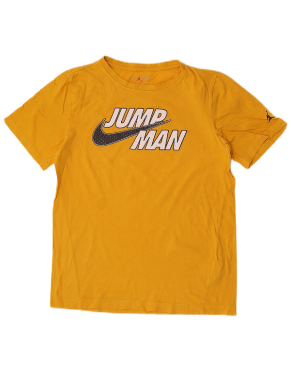 Tricou grafic Jordan pentru băieți Top 13-14 ani XL bumbac galben