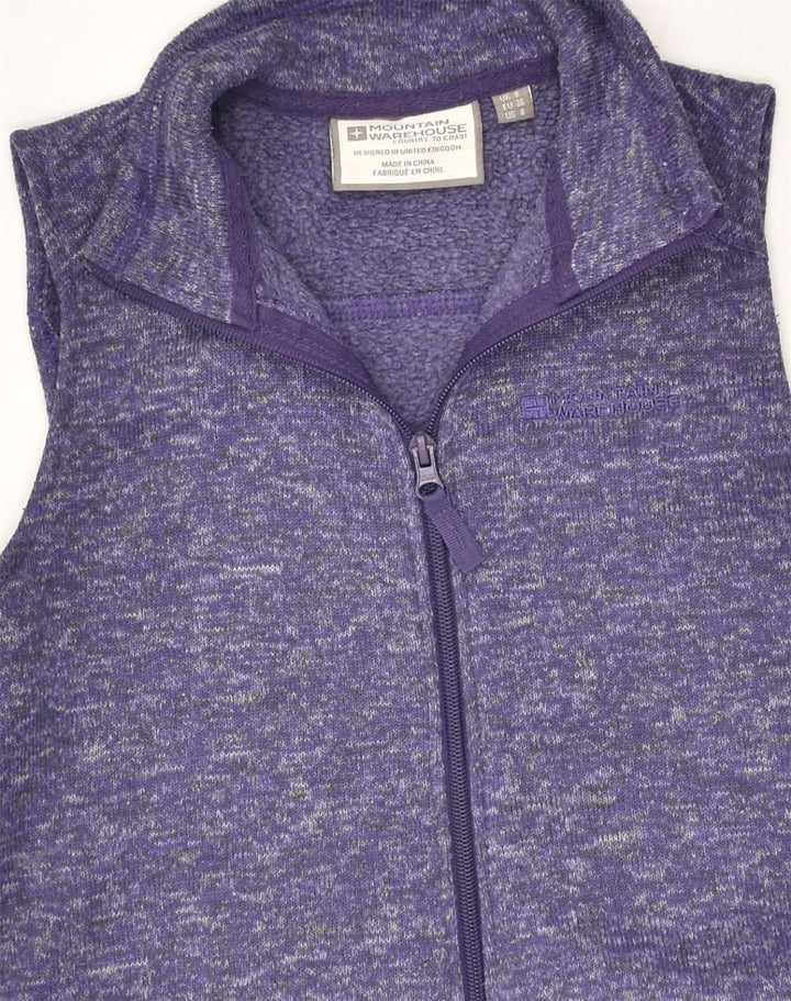 MOUNTAIN WAREHOUSE Womens Sleeveless Cardigan Sweater UK 8 Small  Purple | Vintage Mountain Warehouse | Thrift | Second-Hand Mountain Warehouse | Used Clothing | Messina Hembry 