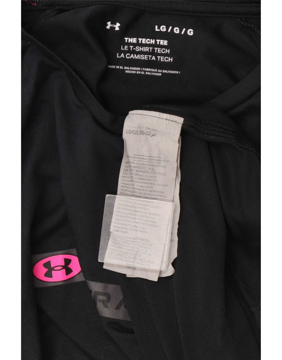 Under Armour Mens Graphic T-Shirt Top Large Black Polyester