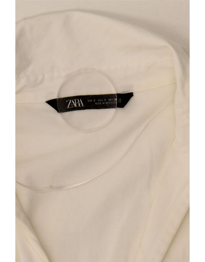 ZARA Womens Oversized Shirt Blouse UK 10 Small White