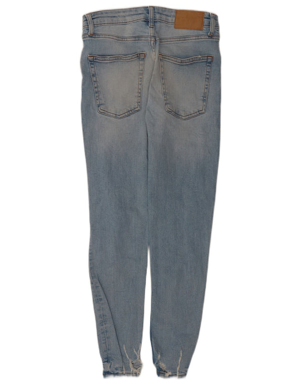 Jeans skinny effetto invecchiato da uomo Zara EU 38 Small W30 L28 cotone blu