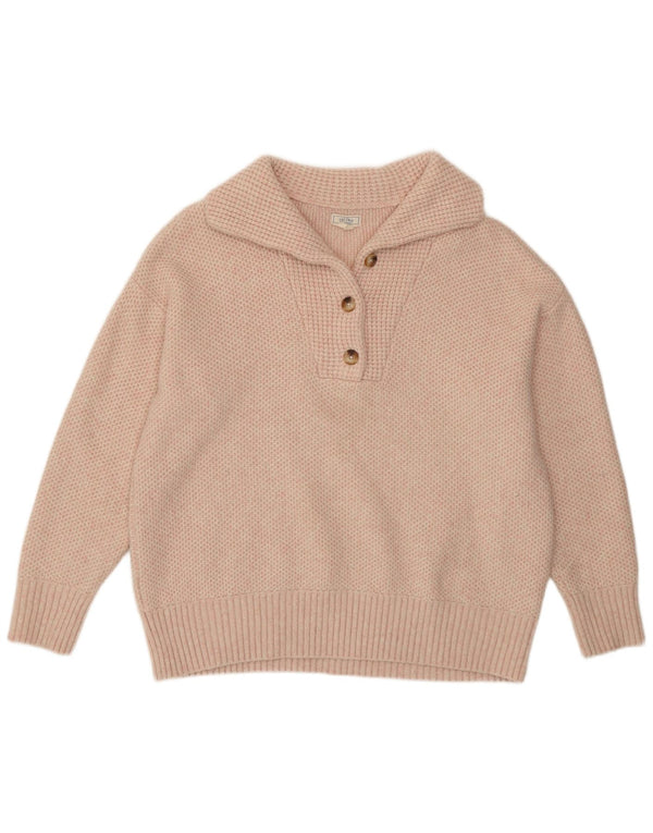 Fat Face Womens Polo Neck Jumper Sweater UK 18 XL Pink Acrylic
