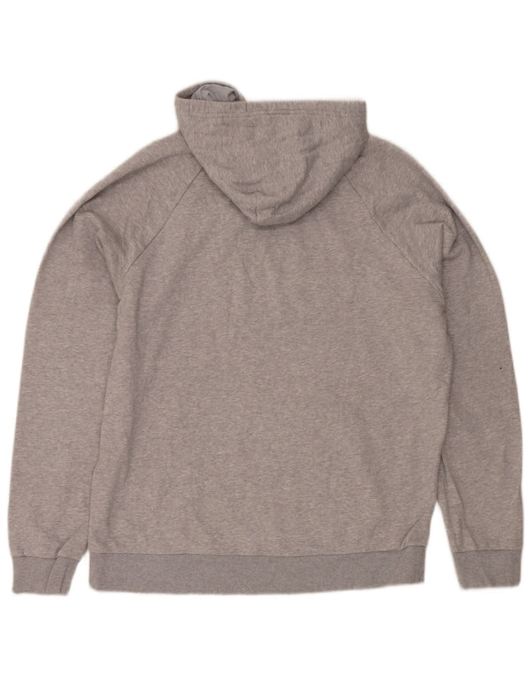 Under Armour Mens Graphic Hoodie Jumper Large Grey Flecked Cotton