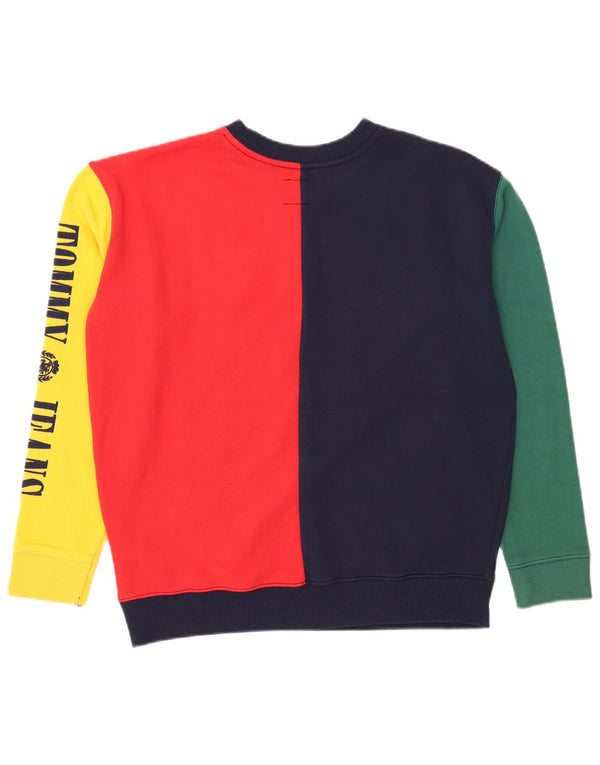 Tommy Hilfiger Mens Sweatshirt Jumper Medium Multicoloured Colourblock
