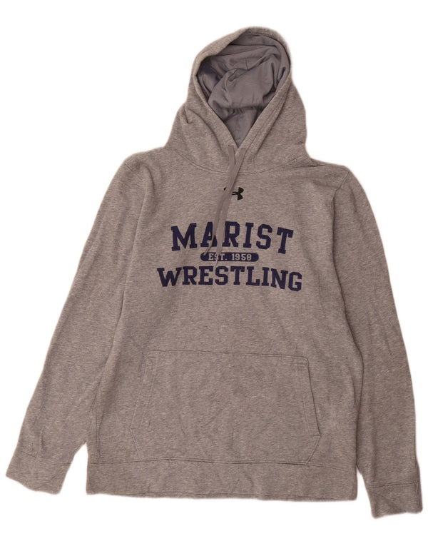 Under Armour Mens Marist Wrestling Graphic Hoodie Jumper Medium Grey