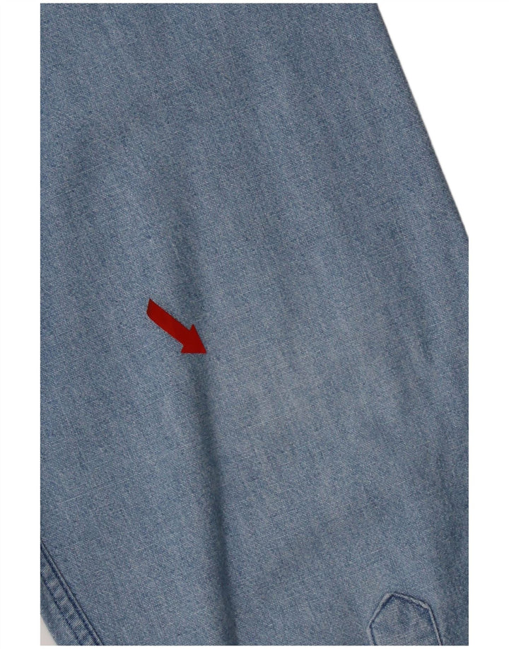 Fay Mens Denim Shirt Large Blue Cotton