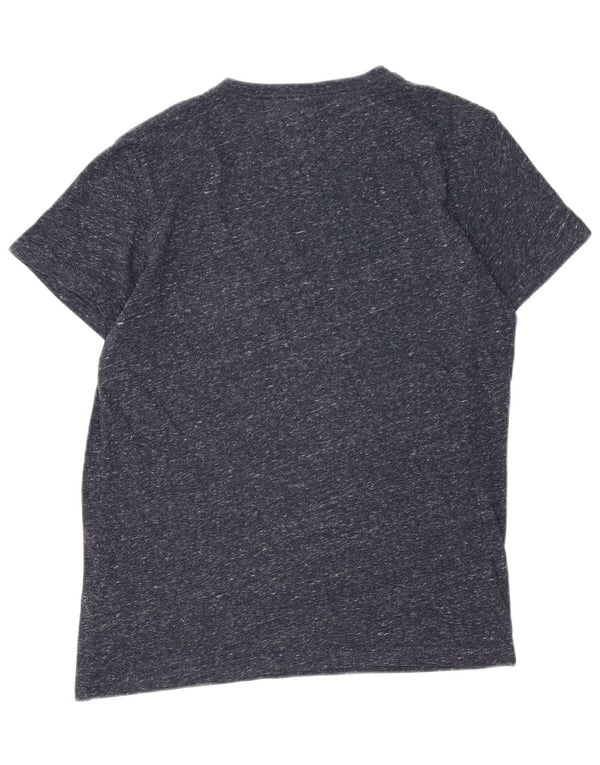 Tommy Hilfiger Mens Graphic T-Shirt Top Medium Navy Blue Flecked Polyester