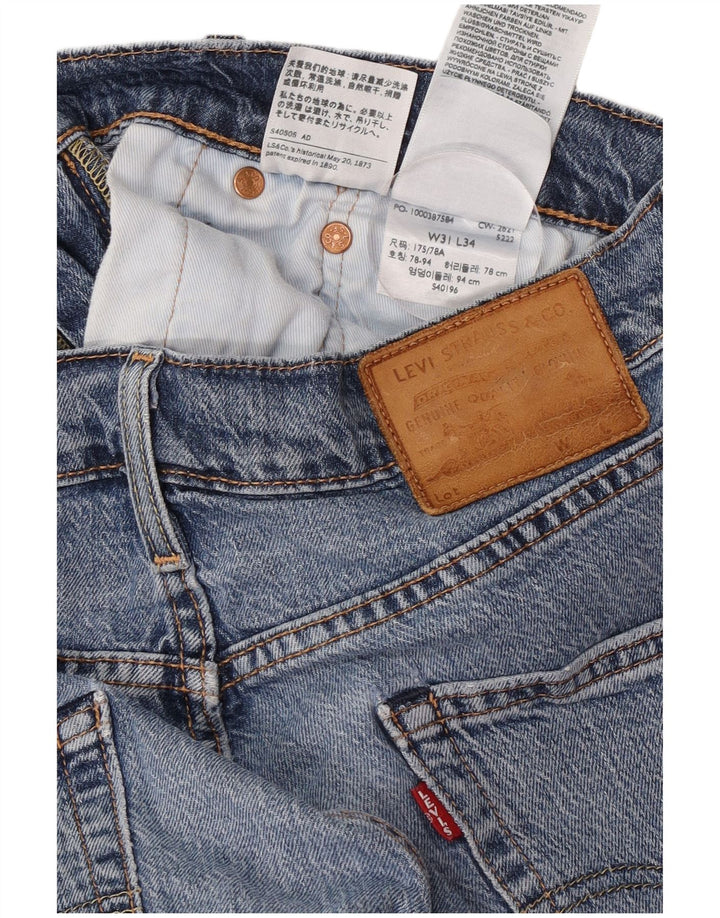 Levi's Womens Straight Jeans  W31 L34 Blue Cotton