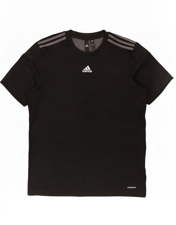 Adidas Mens Aeroready T-Shirt Top Medium Black Colourblock Polyester