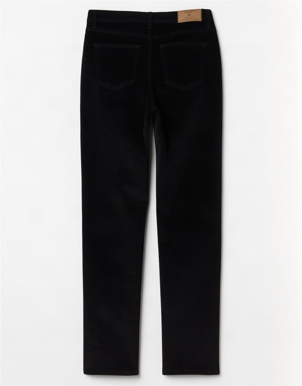 Pantaloni dritti da donna in velluto a coste Gant W27 L32 cotone blu navy