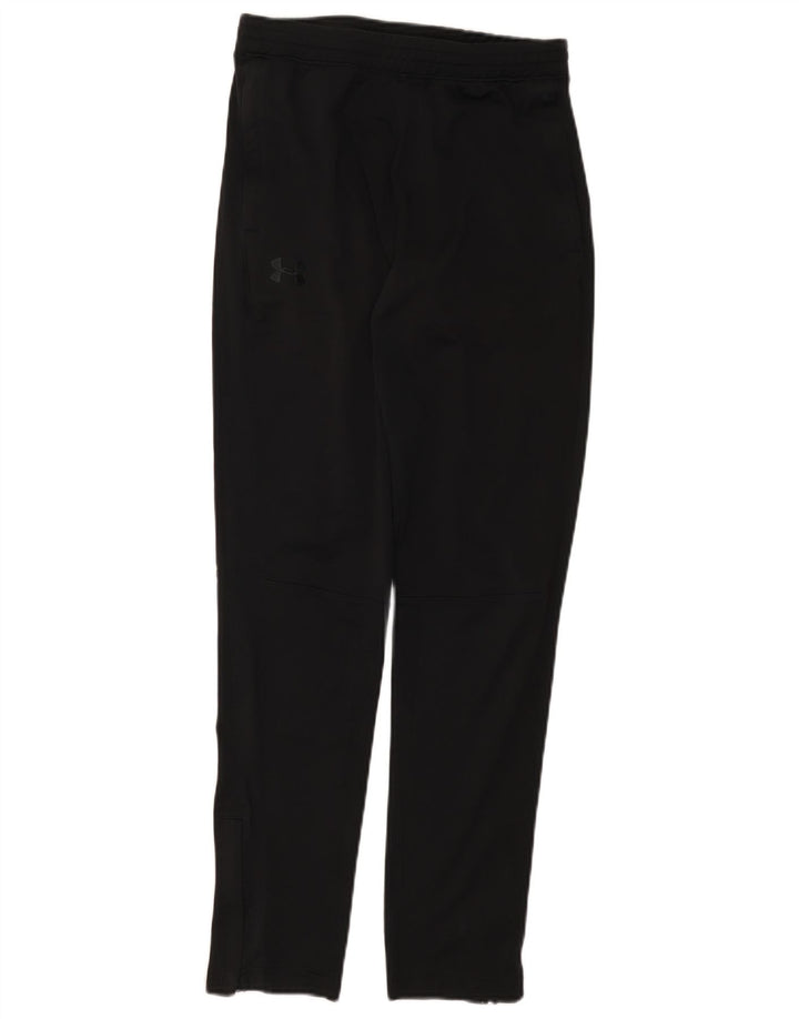 Under Armour Mens Fitted Tracksuit Trousers Small  Black Polyester