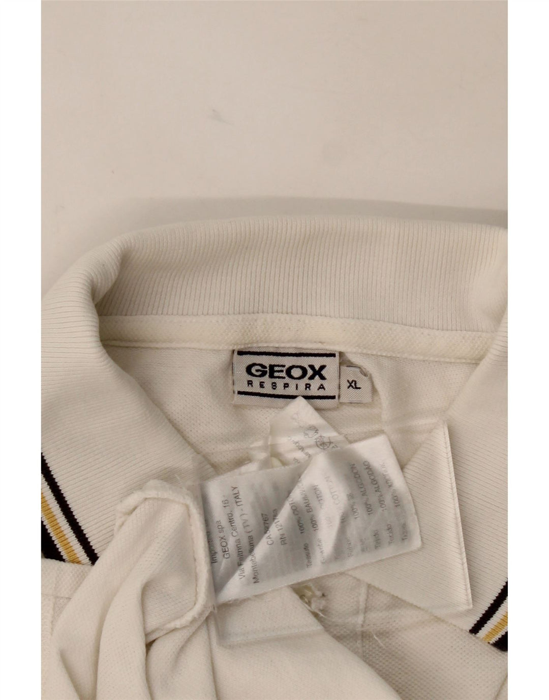 GEOX Mens Polo Shirt XL White Cotton Vintage Geox and Second-Hand Geox from Messina Hembry 