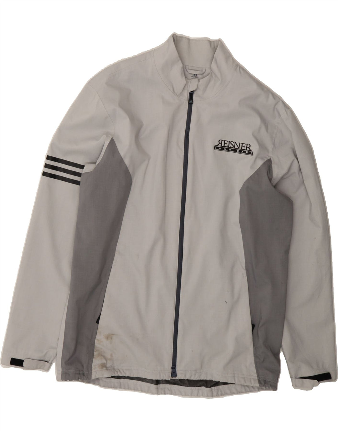 ADIDAS Mens Clima Proof Windbreaker Jacket UK 40 Large Grey Vintage Adidas and Second-Hand Adidas from Messina Hembry 