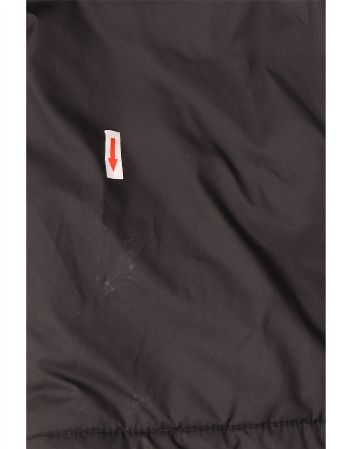 Nike Mens Graphic Hooded Padded Coat UK 40 Large Black Polyester