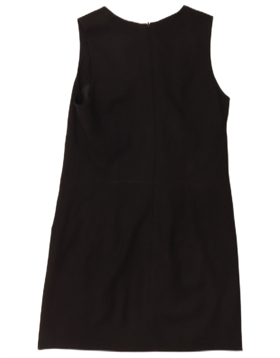 French Connection Womens Sleeveless Shift Dress UK 10 Small Black Wool