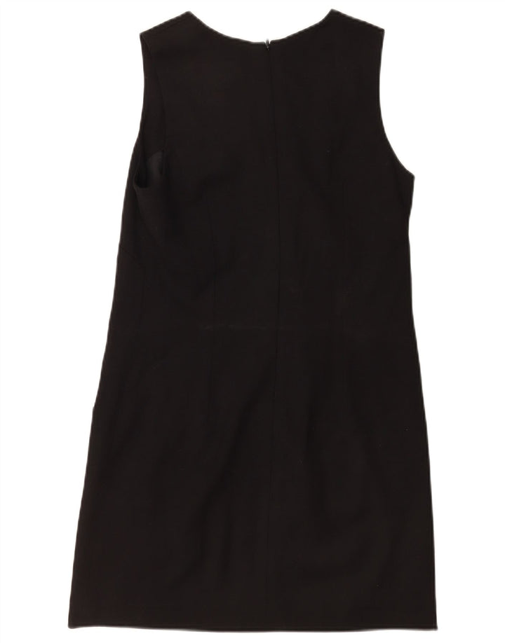 French Connection Womens Sleeveless Shift Dress UK 10 Small Black Wool