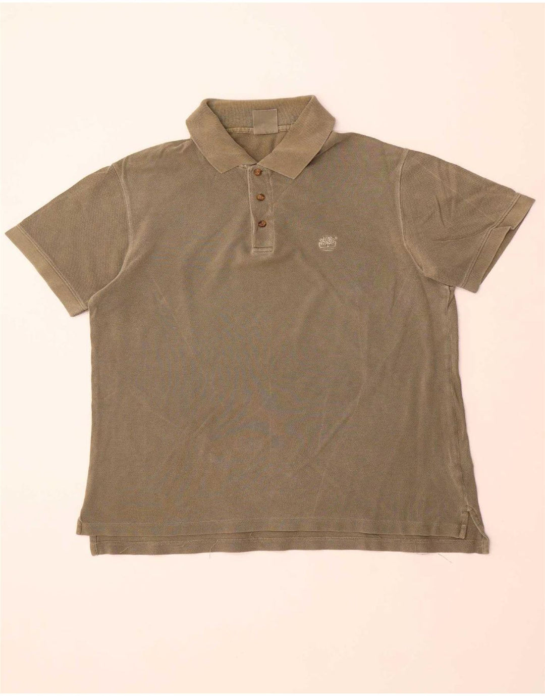 TIMBERLAND Mens Polo Shirt Large Khaki Cotton
