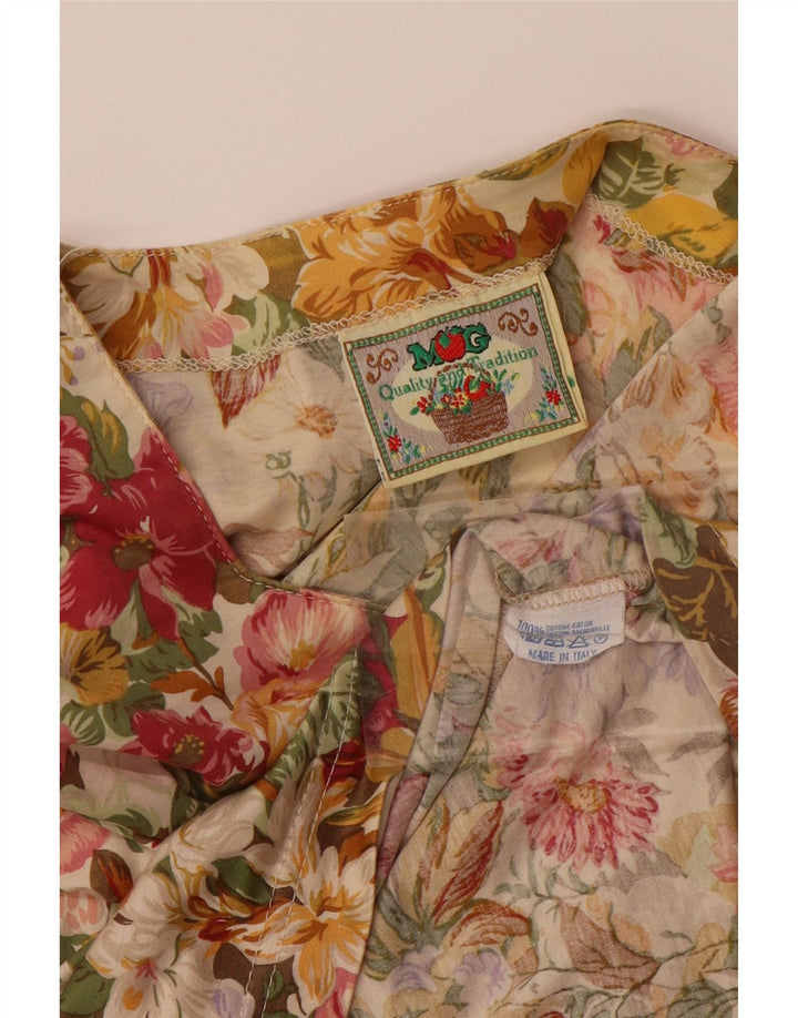 MANGO Womens Blouse Top IT 52 2XL Multicoloured Floral Cotton Vintage Mango and Second-Hand Mango from Messina Hembry 