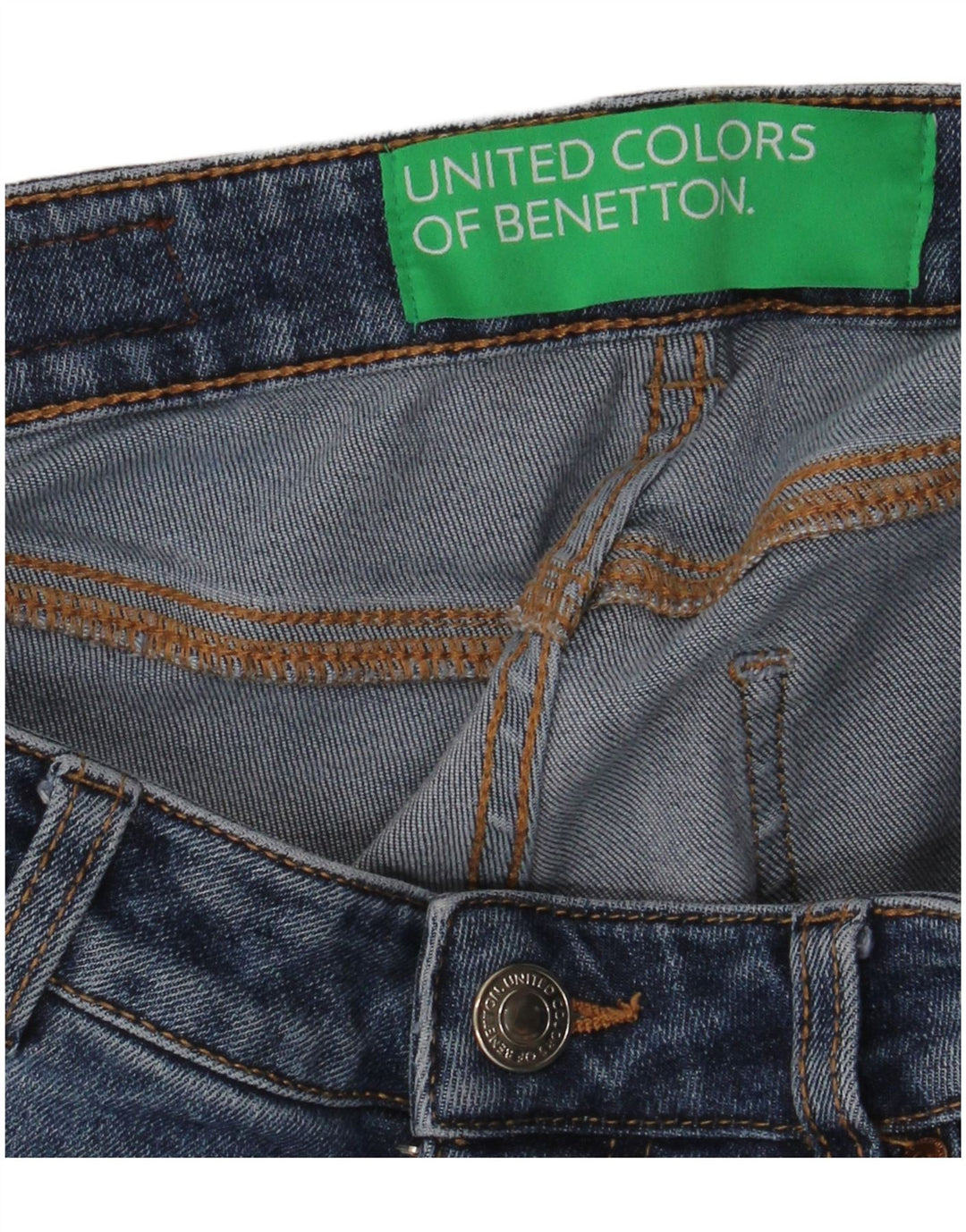 Jeans dritti da donna Benetton W30 L32 Blu