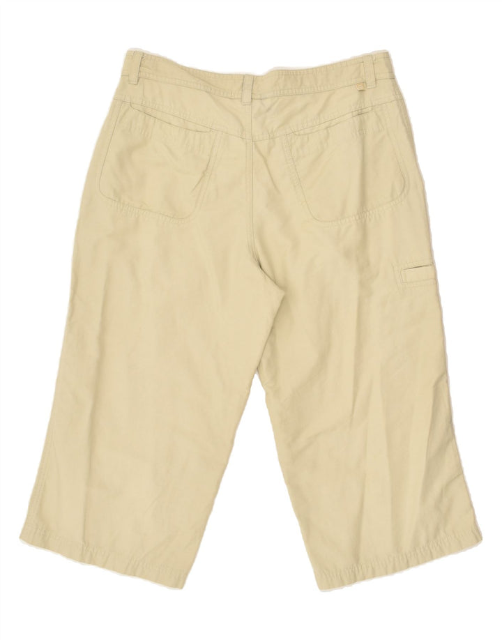 MOUNTAIN EQUIPMENT Womens Capri Trousers W34 L19  Beige Cotton | Vintage Mountain Equipment | Thrift | Second-Hand Mountain Equipment | Used Clothing | Messina Hembry 