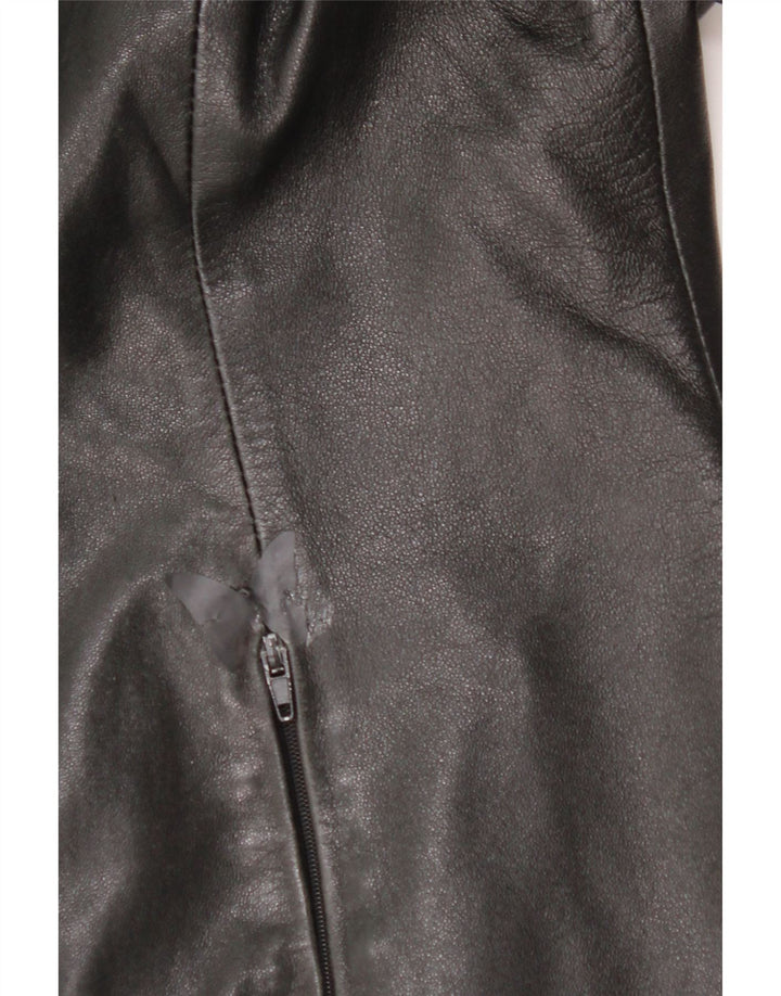 TONI MIR Womens Leather Jacket UK 14 Medium Black Vintage Toni Mir and Second-Hand Toni Mir from Messina Hembry 