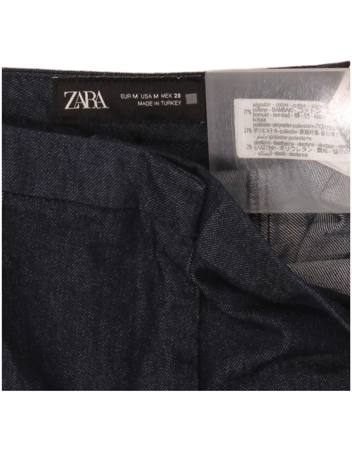 Spodnie damskie Zara Bootcut średnie W28 L32 granatowe bawełniane