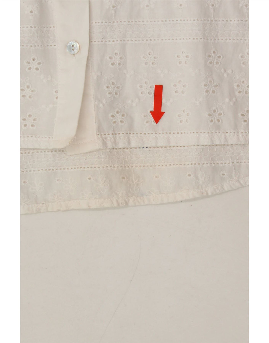 VINTAGE Womens Short Sleeve Shirt UK 14 Medium White Vintage Vintage and Second-Hand Vintage from Messina Hembry 