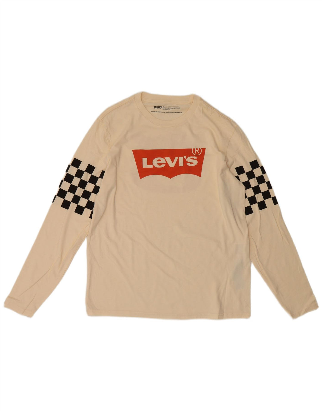 Levi's Herre Standard Fit Grafisk Top Langærmet Medium Off White Geometrisk