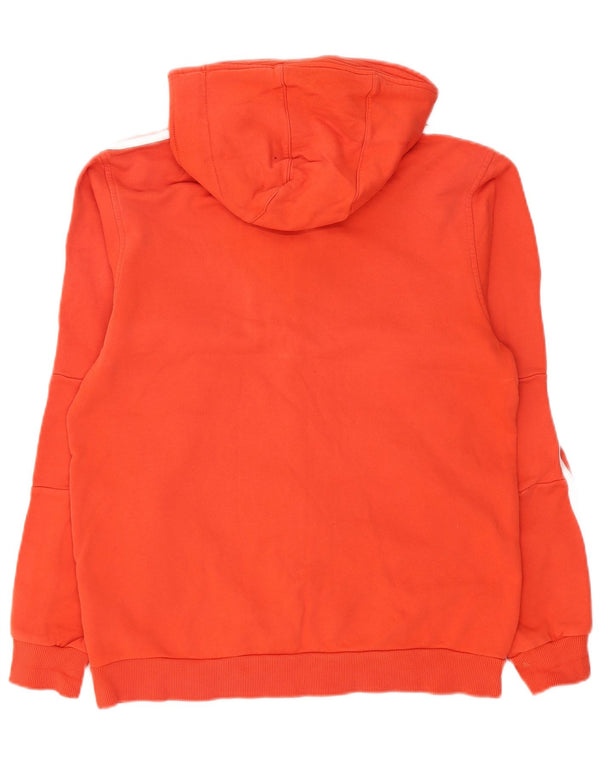 Maglione con cappuccio e zip grafica Adidas da uomo in cotone rosso medio