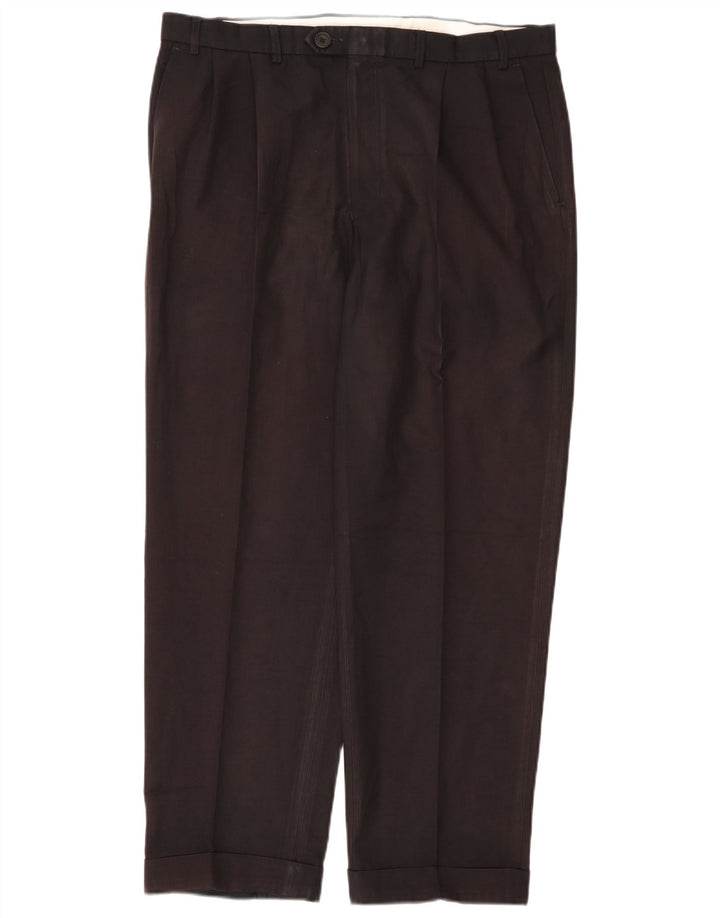 Marks & Spencer Herre Pegged Suit Bukser W38 L31 Marineblå Polyester
