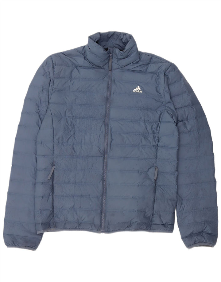 Adidas Chaqueta acolchada para mujer UK 46 Grande Poliéster azul