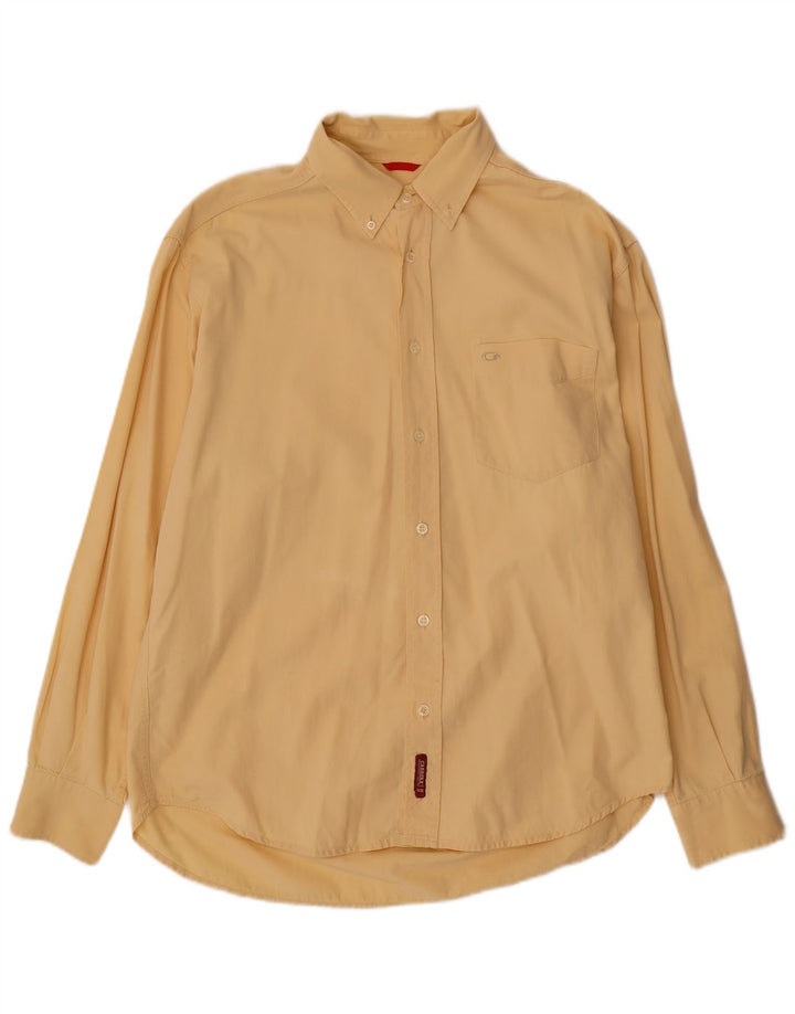 Carrera Mens Shirt Large Yellow Cotton