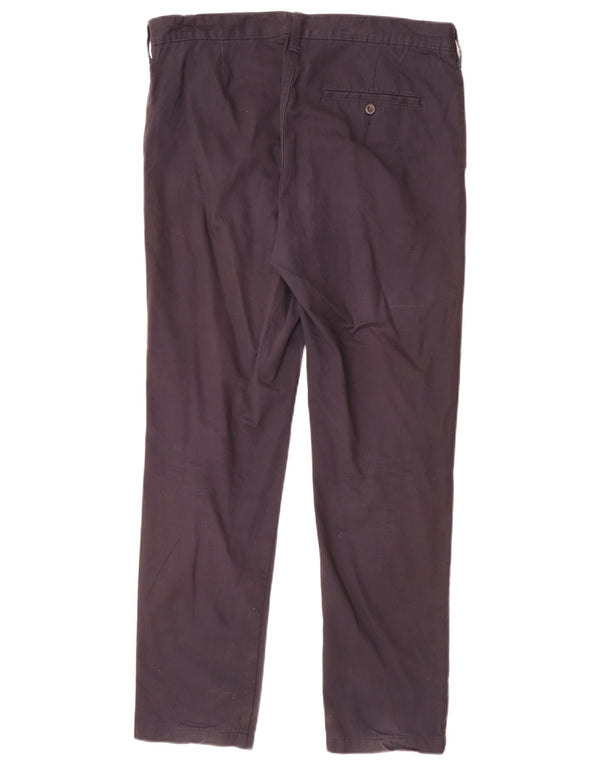 Pantaloni chino affusolati da uomo Marks & Spencer W34 L29 cotone blu navy