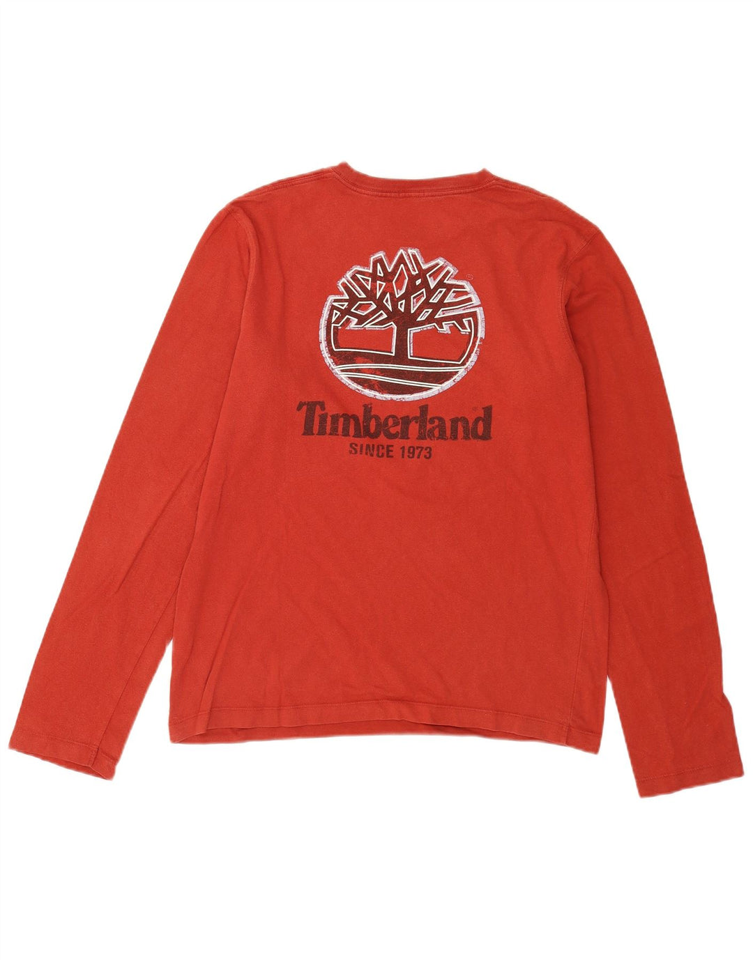 Timberland Mens Earthkeepers Graphic Top Long Sleeve Medium Red Cotton