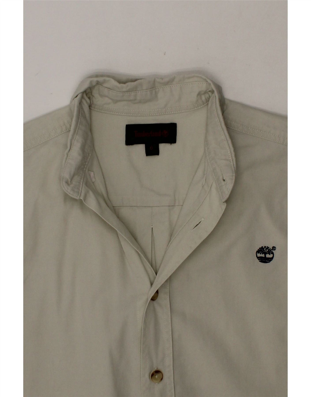 TIMBERLAND Boys Shirt 5-6 Years Off White Cotton Vintage Timberland and Second-Hand Timberland from Messina Hembry 