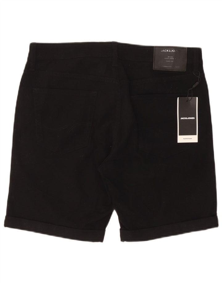 Jack & Jones Mens Regular Casual Shorts Medium W32  Black Cotton