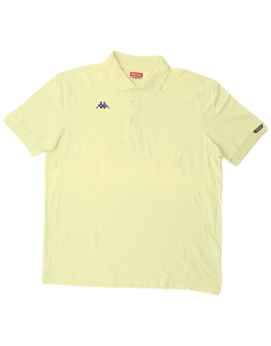 Kappa Mens Polo Shirt XL Yellow Cotton